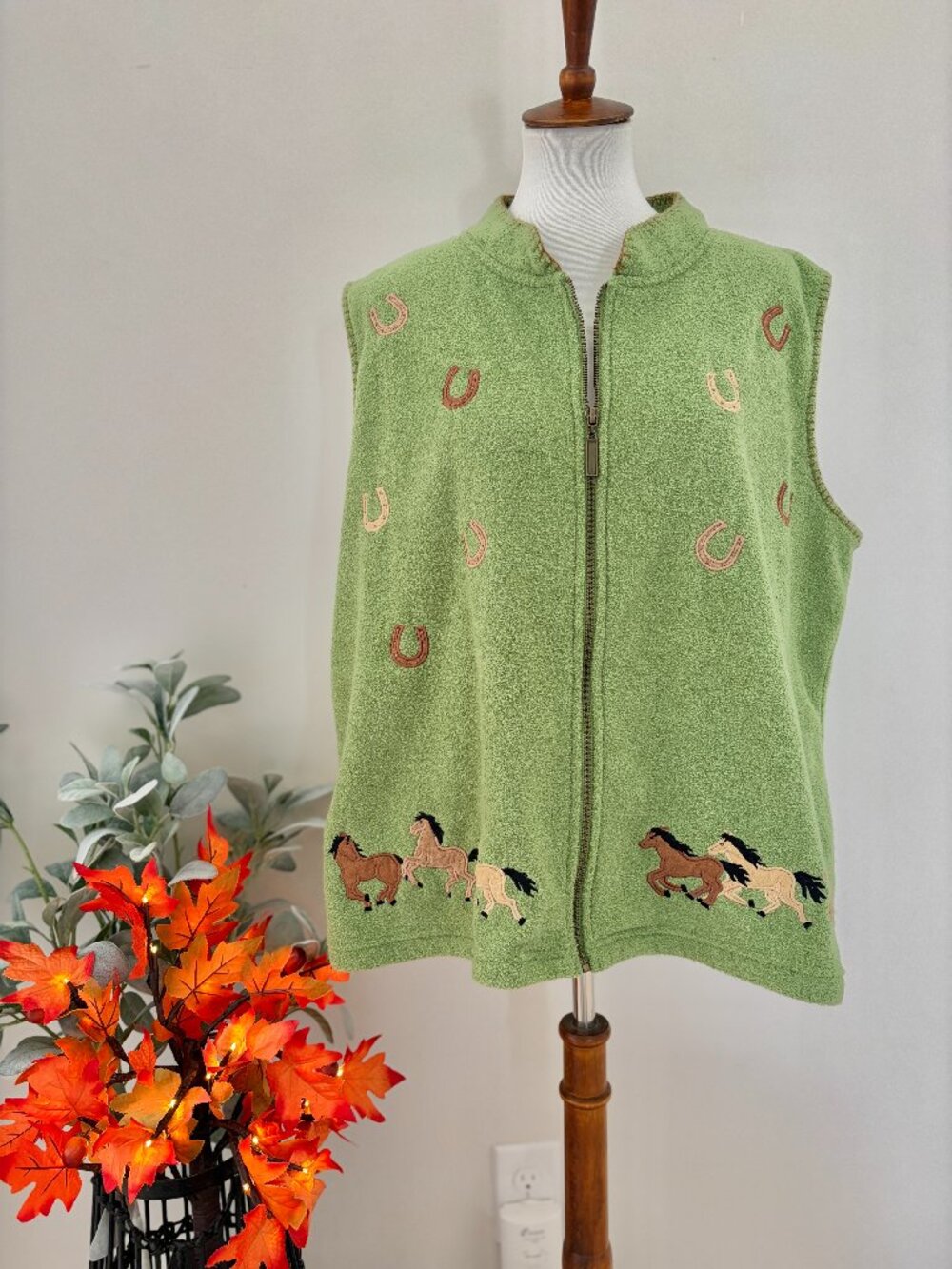 Vintage Horse Themed Vest
